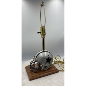Vintage DALLAS COWBOYS NFL Riddell Mini Helmet Lamp WORKS 18" Football Nostalgic